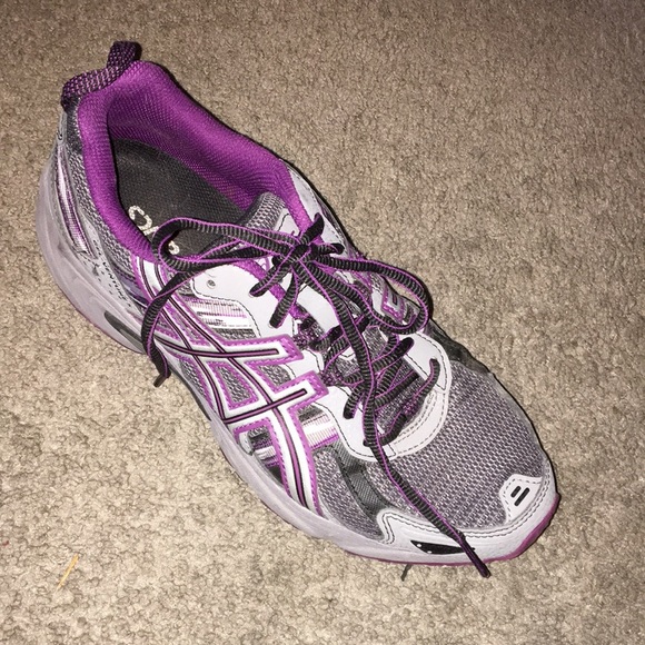 Asics Gel Venture 5 Gray & Purple T5NBQ - Picture 2 of 9